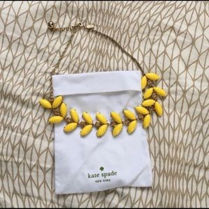 Kate Spade yellow and gold statement necklace